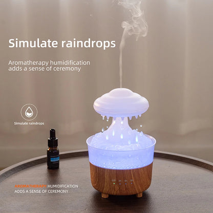 Rain Cloud Night Light Humidifier with Raining Water Drop Sound and 7 Color Led Light Essential Oil Diffuser Aromatherapy