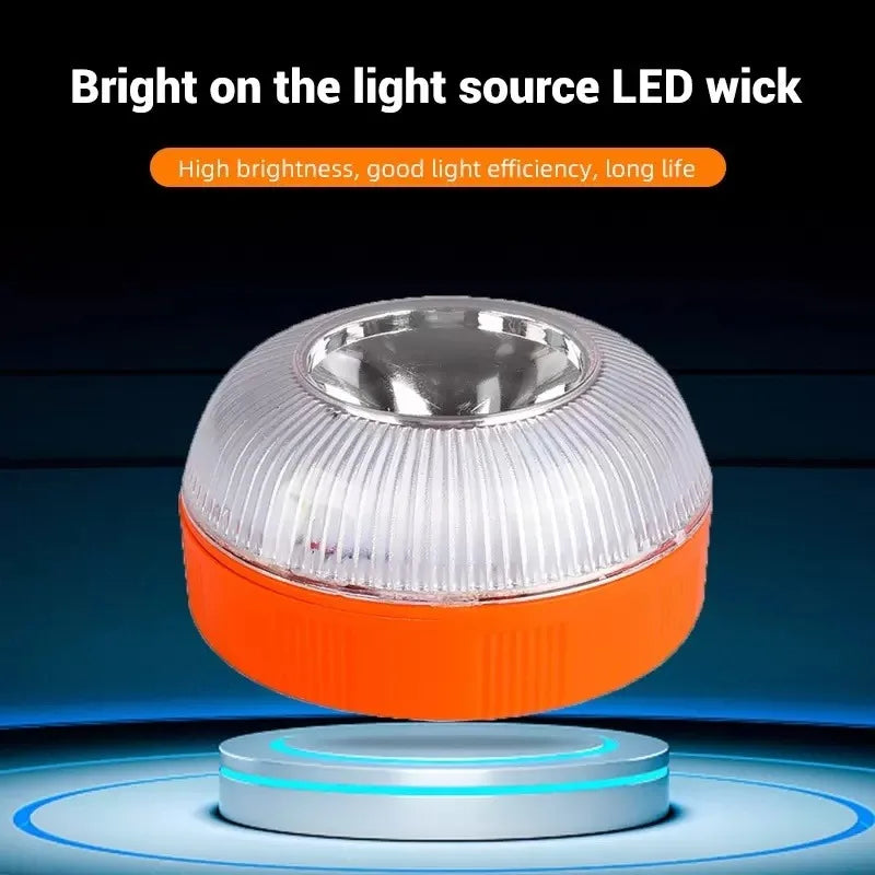 Car Emergency Beacon Light V16 Homologated Dgt Approved USB Rechargeable Magnetic Induction Strobe Light Car Emergency Light