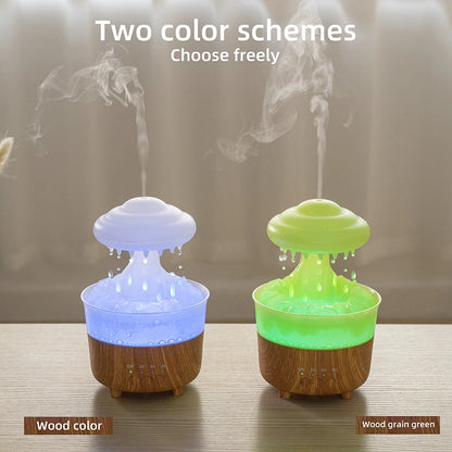 Rain Cloud Night Light Humidifier with Raining Water Drop Sound and 7 Color Led Light Essential Oil Diffuser Aromatherapy